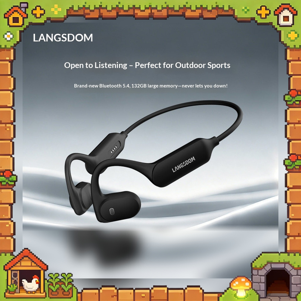 Bone Conduction Running Headphones - LANGSDOM AirWave Open Ear Bluetooth Headphones