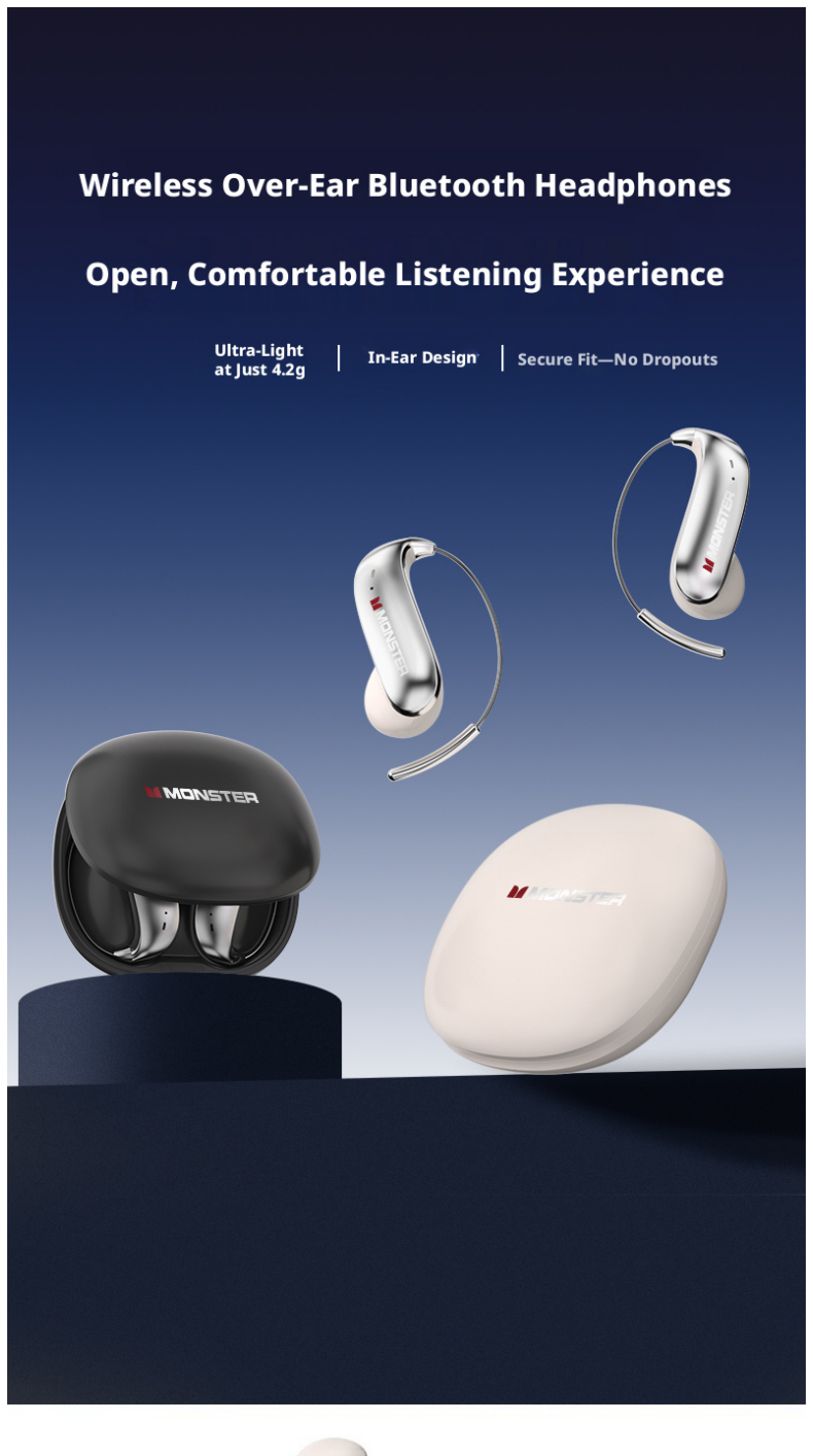 MONSTER C01 Open Ear Hook Wire - đánh giá và giá Type C Wired Earphones With Mic