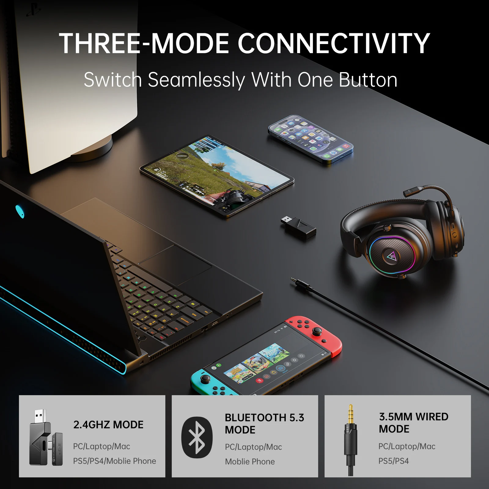 Oneodio EKSA MaKo BT Bluetooth - đánh giá và giá Anc Wireless Over Ear Headphones