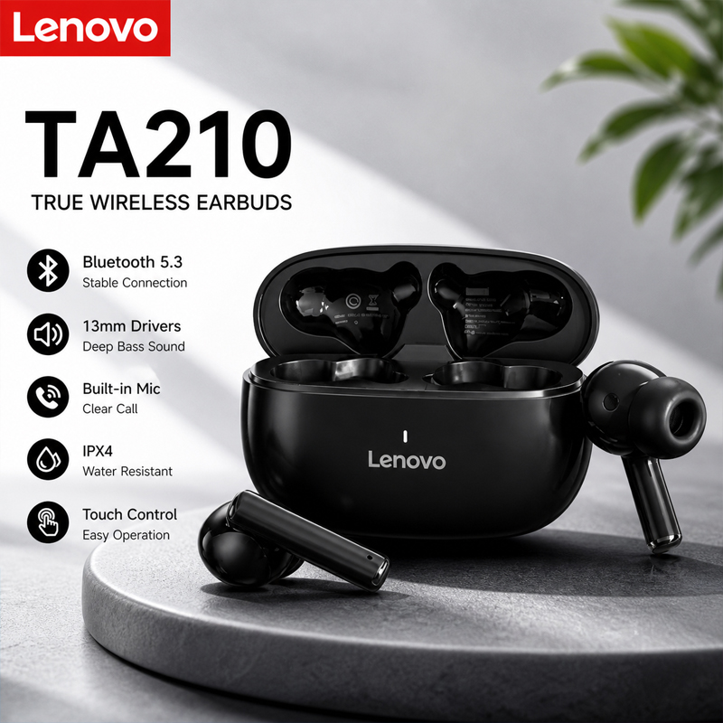 New Lenovo TA210 Bluetooth Wir - đánh giá và giá Anc Wireless Over Ear Headphones
